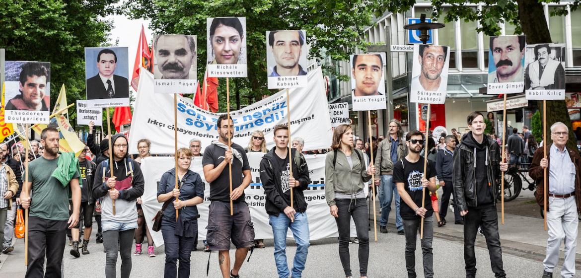 "Kein Schlussstrich"-Demonstration am 14.07.18 in Hamburg, Foto von Rasande Tyskar, https://flic.kr/p/26nWaw7, (CC BY-NC 2.0), https://creativecommons.org/licenses/by-nc/2.0/