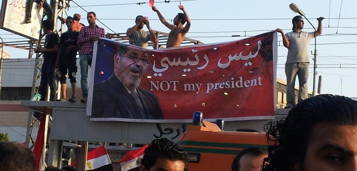 Plakat bei den Anti-Mursi-Demonstrationen vergangene Woche. Foto: Schluwa Sama