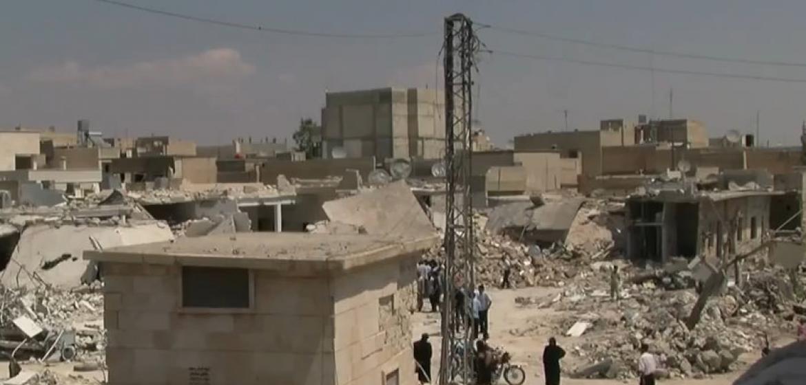 Azaz, Syrien, nach Bombenangriffen. Foto: Focus on Syria