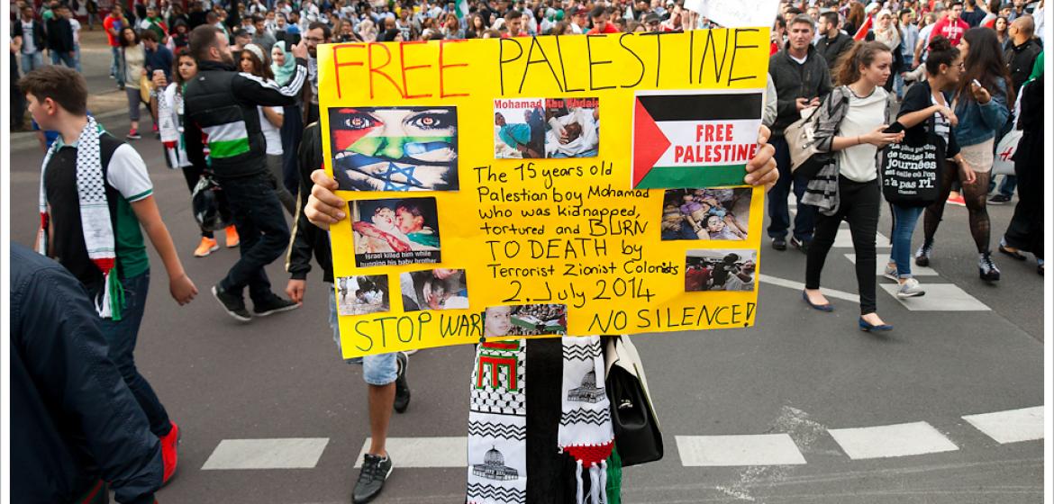 Solidaritätskundgebung mit der Bevölkerung in Gaza am 12. Juli 2014 in Berlin. Foto: Montecruz Foto / Flickr (CC BY-SA 2.0). 
