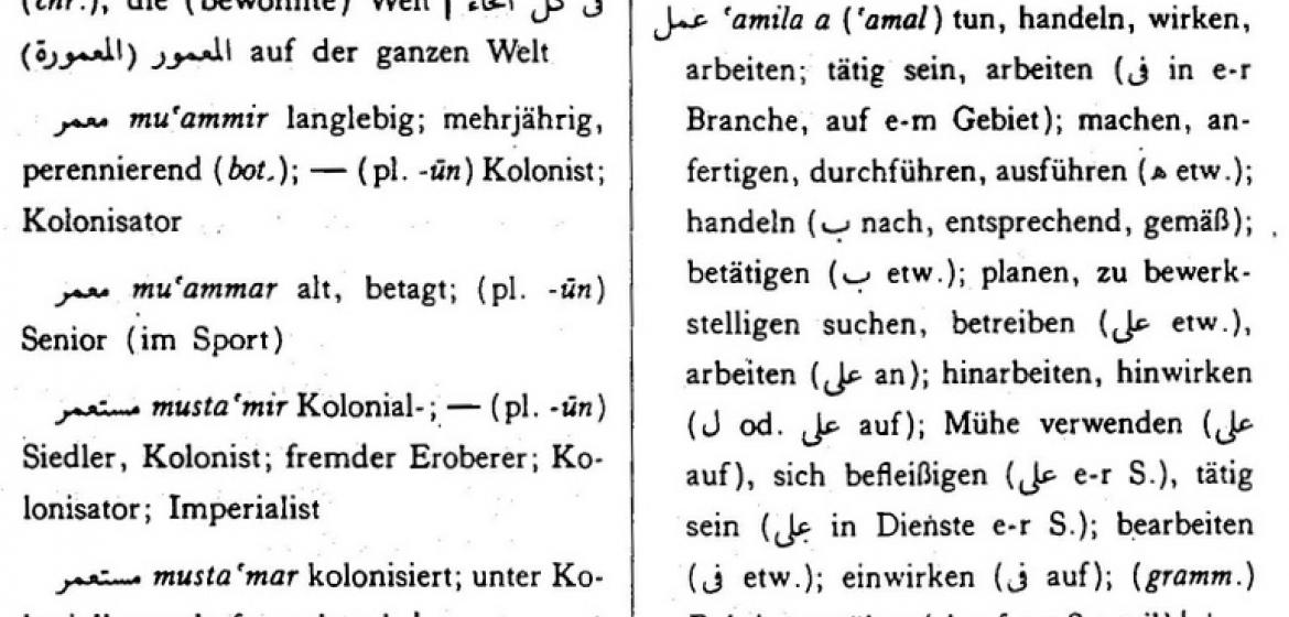 Für die Eroberungspläne der Nazis verfasst, für die Arabistik bis heute unverzichtbar – das Standardwörter-buch von Hans Wehr. (Quelle: Privatfoto)