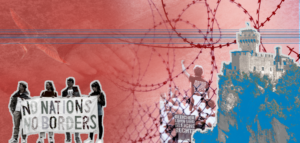 Der Konflikt zwischen Abschottung und Bewegungsfreiheit spitzt sich zu. Was folgt, ist noch unklar. Grafik: Dominik Winkler