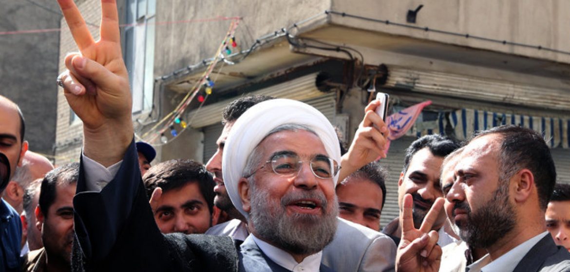 Rouhani nach dem Wahlsieg. Quelle: Taylor Marsh Blog