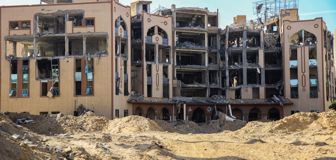 The Islamic University of Gaza destroyed during Isreal's war on Gaza. Photo: Shadi al Tabatiby (private). 2024