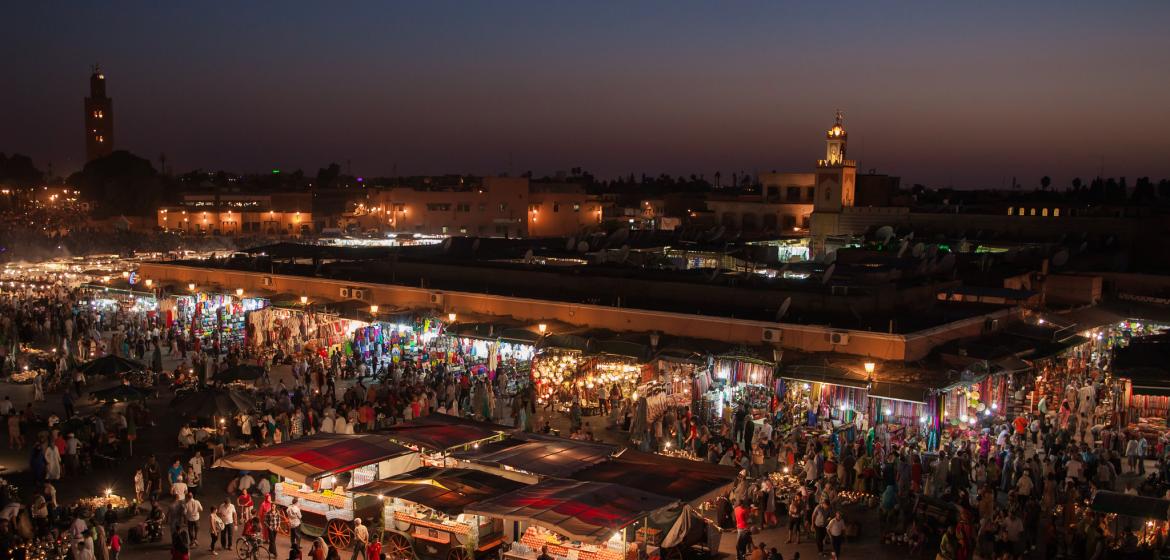 Der Djemaa el Fna Platz in Marrakesch, Marokko. Photo: Grand Parc/Wikimedia (CC BY 2.0)