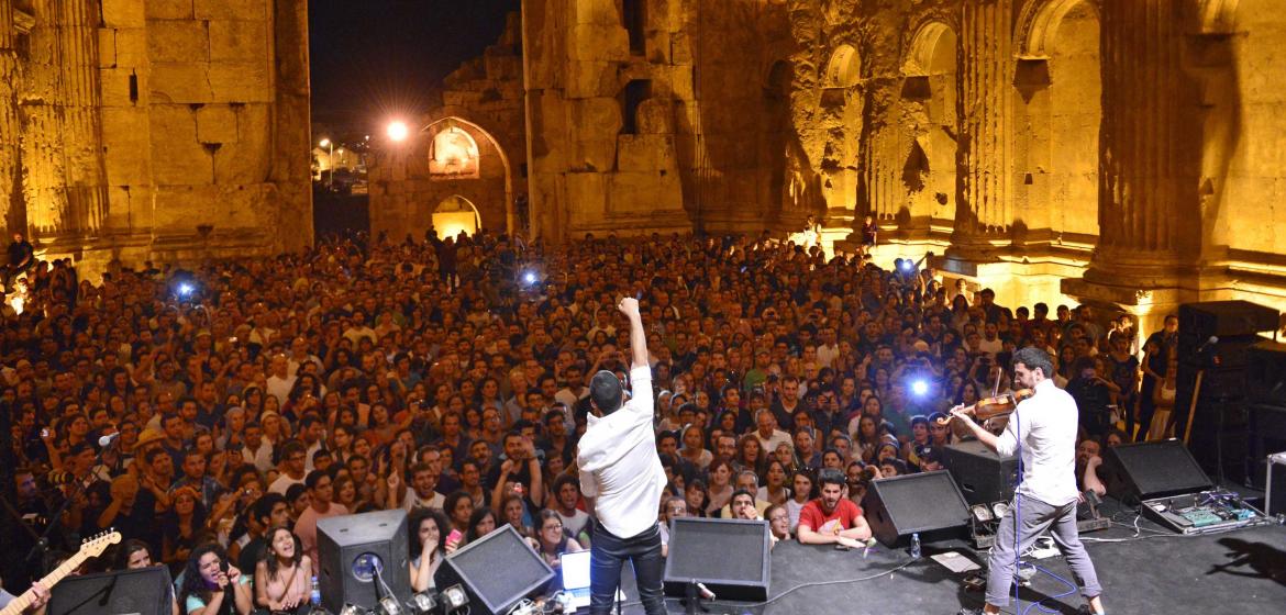 Mashrou' Leila beim Baalbek Festival. Foto: Promo