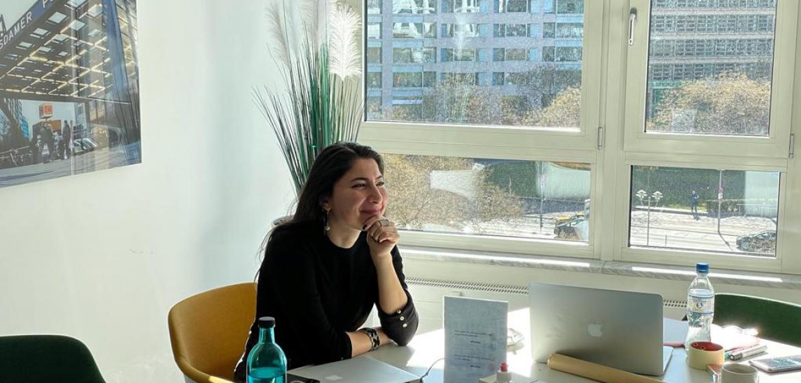 Nour Harastani, co-founder and research director of Syrbanism, in Berlin. Picture: Syrbanism
