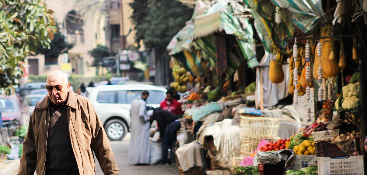 Ein Gemüsemarkt in Roxy, einem der besseren Viertel in Kairo. Foto: Muhammad Elmasry