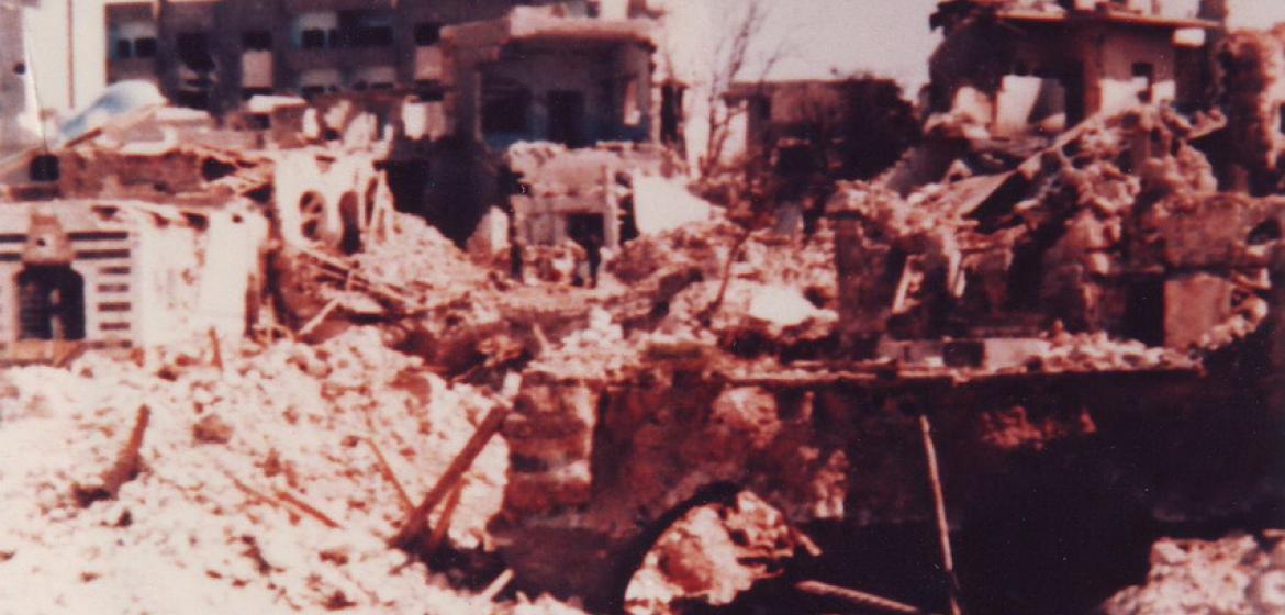 Hama nach dem Massaker im Jahr 1982. Foto: Wikimedia CC. 