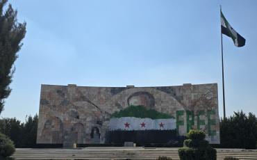 Übersprühtes Denkmal in Damaskus. Foto: medico international