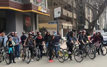 Die Cairo Cycling Geckos auf Achse, hier bei ihrem Massive New Years Ride
