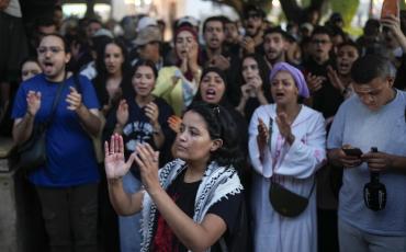 Demonstrant:innen auf den Straßen Marokkos. Foto: Mosaab Elshamy.