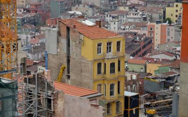 Das Tarlabaşı-Viertel in Istanbul: Bauarbeiten in vollem Gange. Foto: Carolina Drüten