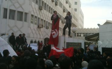 Protest gegen Salafisten in Tunesien (Archivbild)