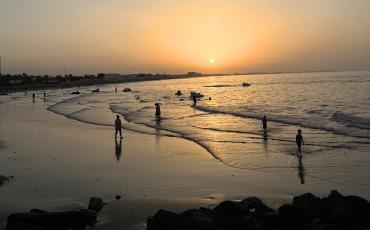 Sonnenuntergang am Atheiba Strand. Foto: Martje Abelmann