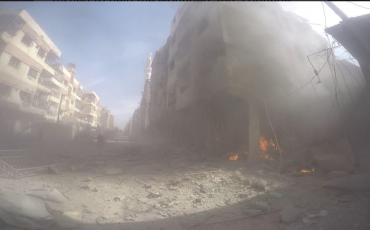 Heute ist nur noch Zerstörung, wo einst das fruchtbare Gebiet rund um Damaskus war. Foto: The White Helmets auf Twitter, 9. Februar 2018. https://twitter.com/SyriaCivilDef/status/961954749867347968