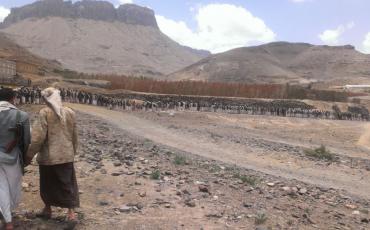 Jemenitische Stammeskämpfer erwarten östlich von Sana die Leiche eines gefallenen Kameraden. Foto: VOA/A. Mojalli/Wikicommons (Public Domain) 