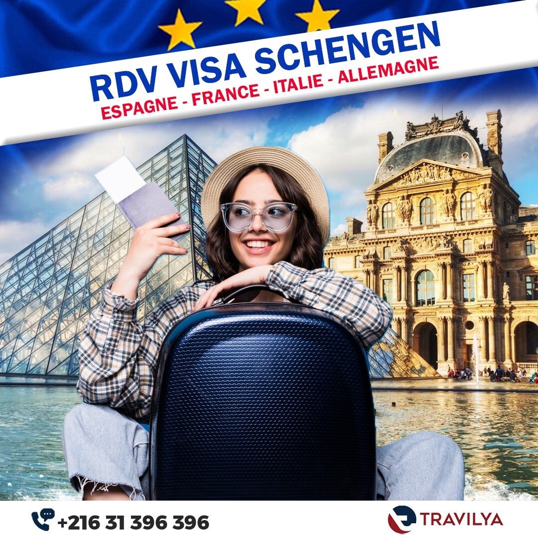 Werbebild einer Reiseagentur (RDV bedeutet Termin)