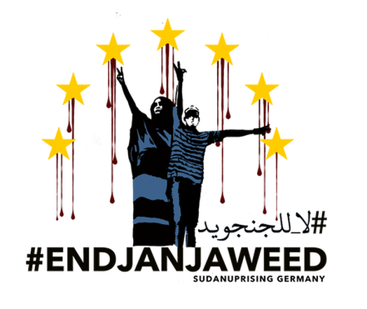 Logo der Kampagne #EndJanjaweed Quelle: SudanUprising Germany