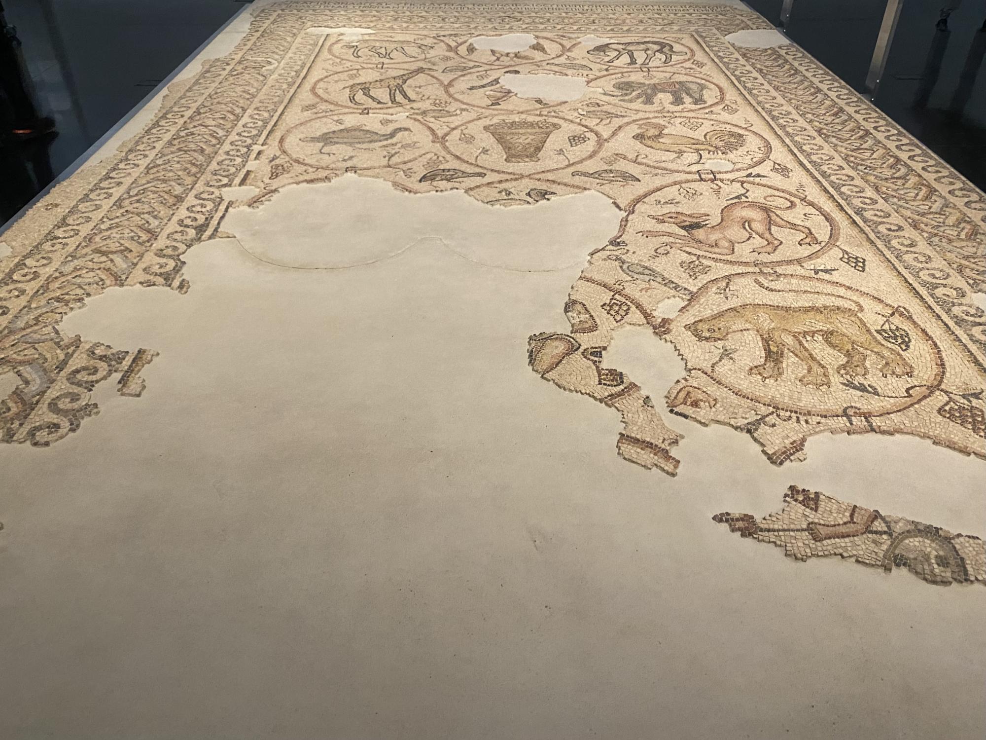 Byzantinisches Mosaik aus Dschabaliya im Norden des Gaza-Streifens. Foto: Claire DT/IMA