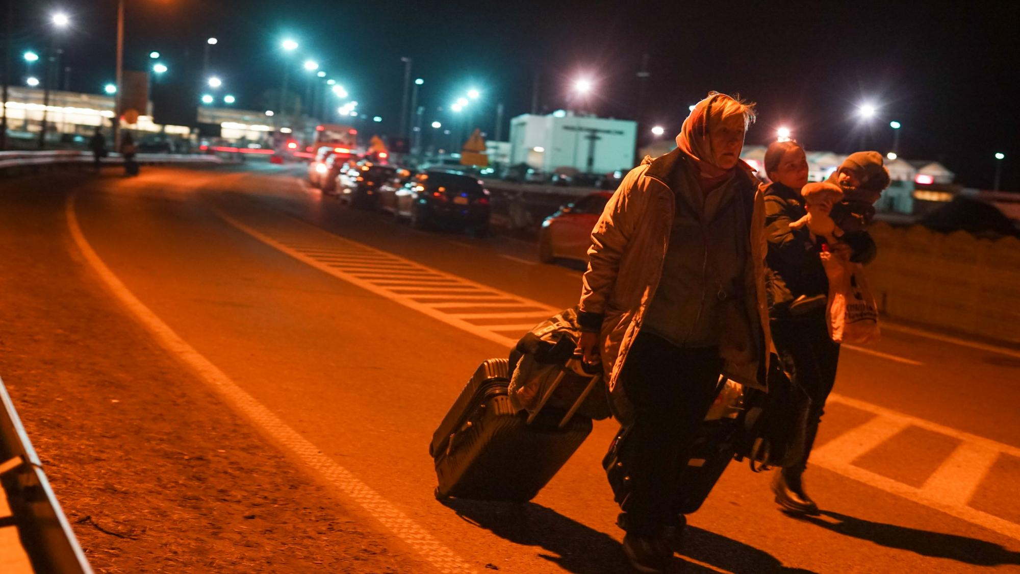 Ukrainian refugees crossing the Polish-Ukrainian border. Zosin, 04.03.2022, Photo: Milad Amin