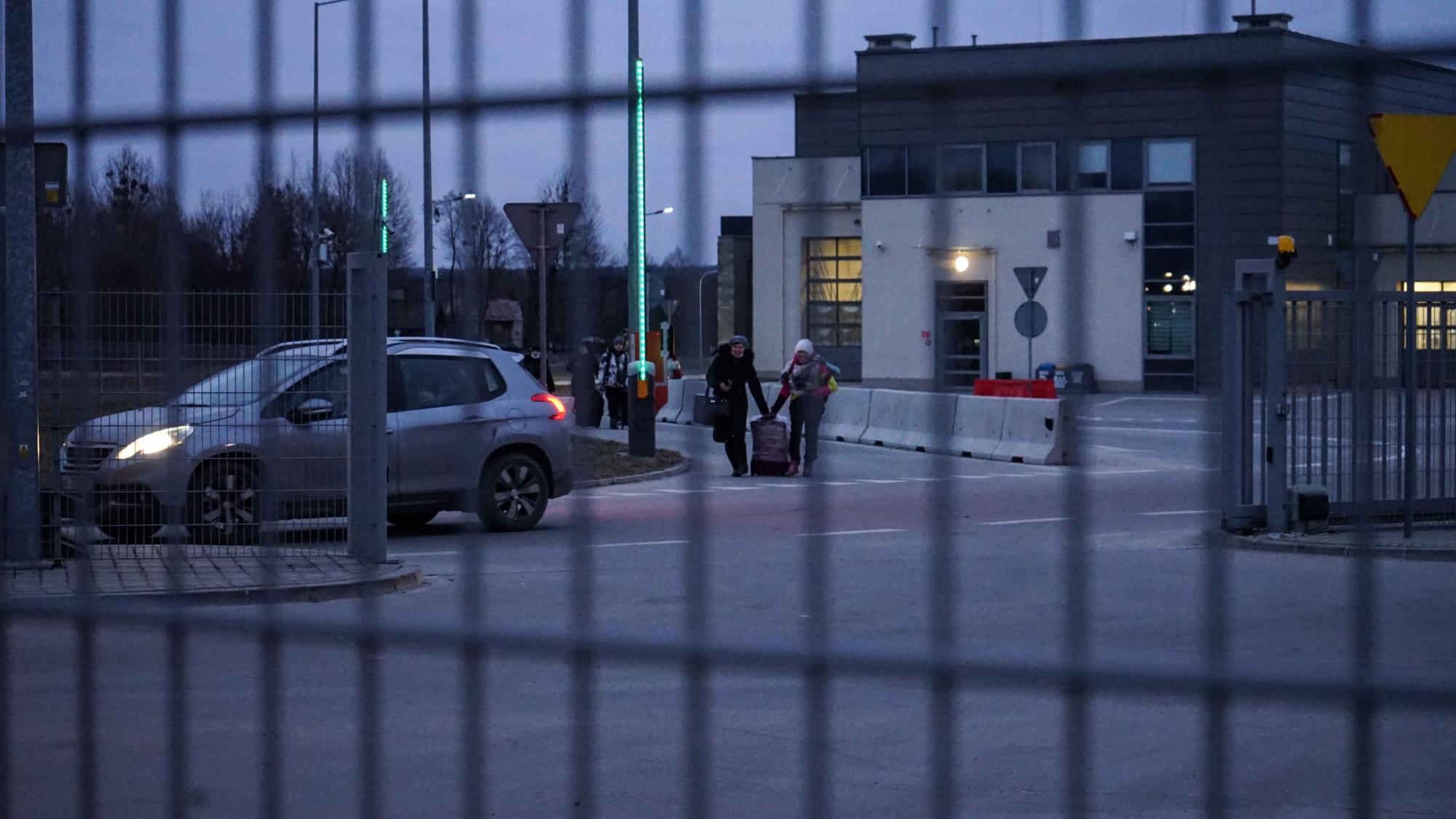 Ukrainian refugees crossing the Polish-Ukrainian border. Budomierz, 05.03.2022, Photo: Milad Amin