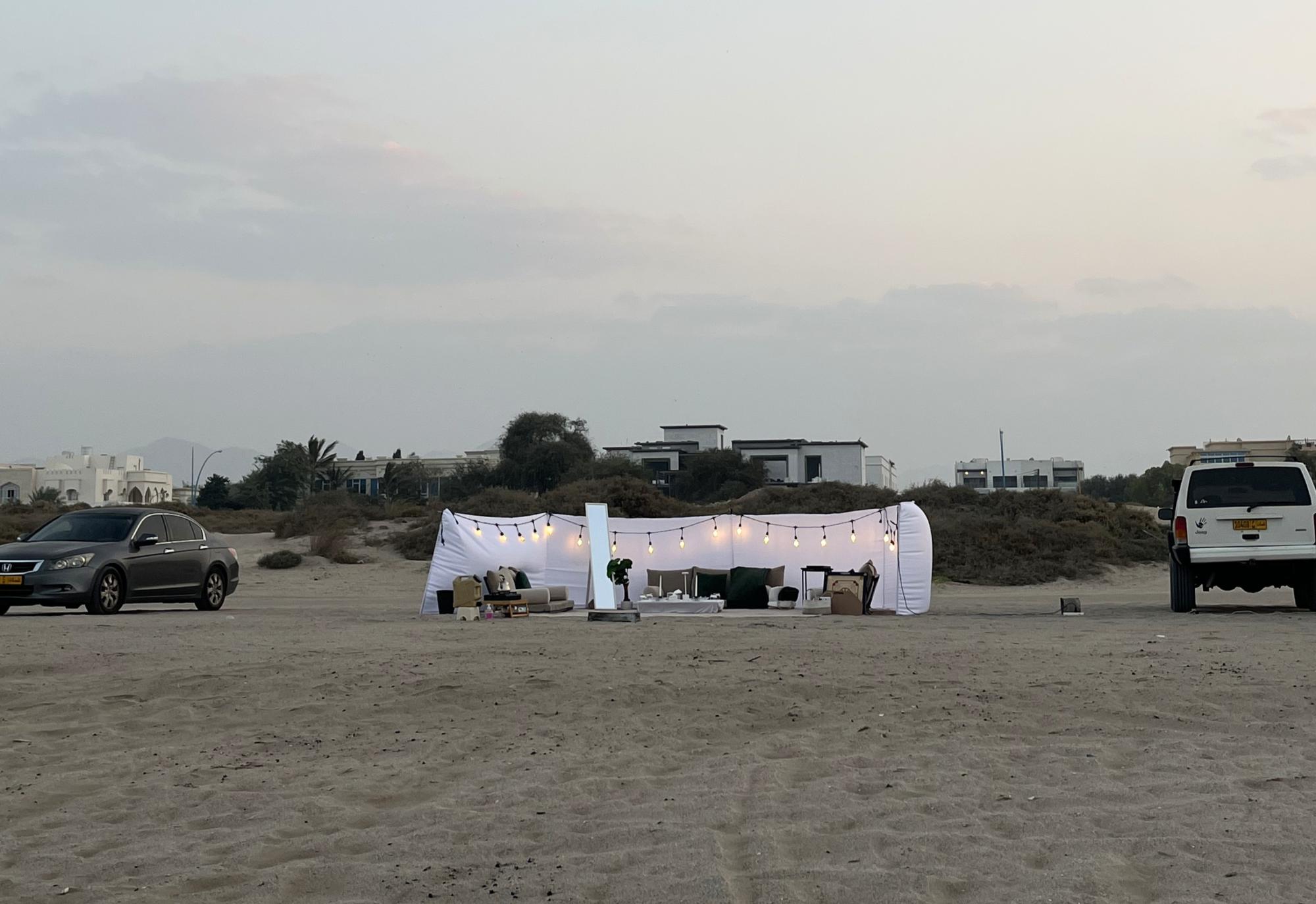 Ein Wohnzimmer am Strand. Foto: Martje Abelmann”