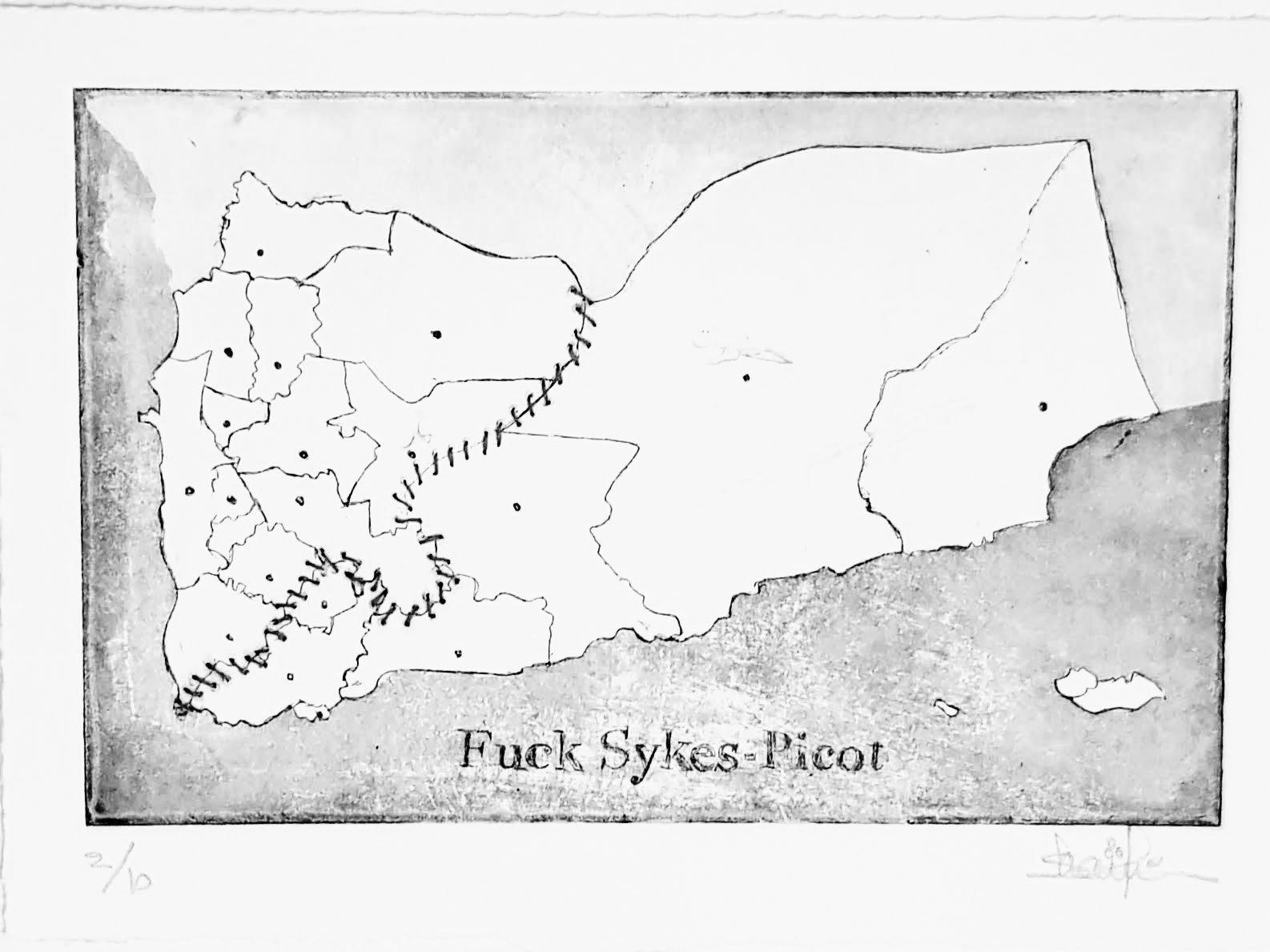 „Fuck Sykes-Picot “Artist: Najla Alshami
